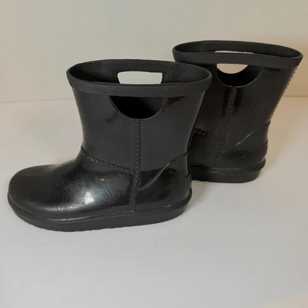 UGG Black Rahjee Rain Boots- Little Kids Size 12